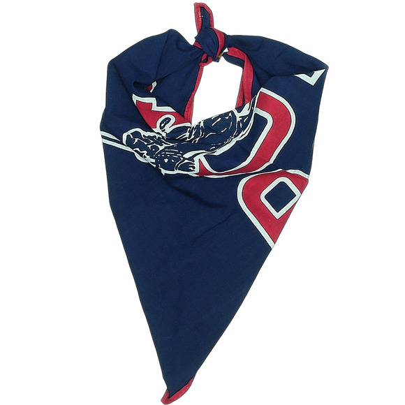 Ralph Lauren POLO Player bandana signature pony rider logo square cotton scarf - Picture 4 of 4